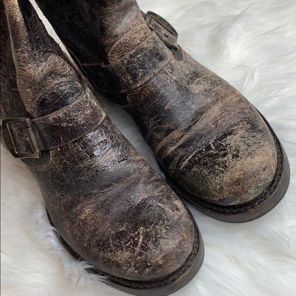 Frye Veronica distressed slouchy short boots - Picture 5 of 8